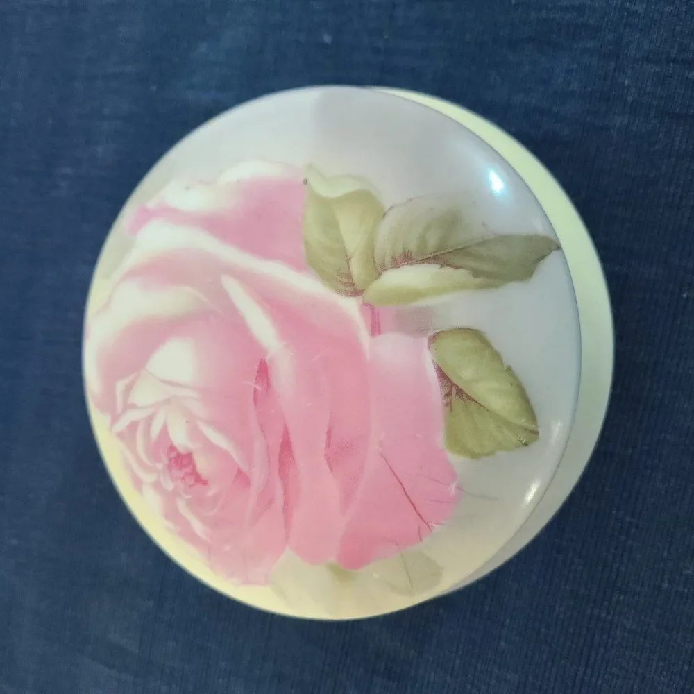 Vintage (1880-1918) Z.S. and Co. Porcelain Trinket Vanity Powder Jewelry Box